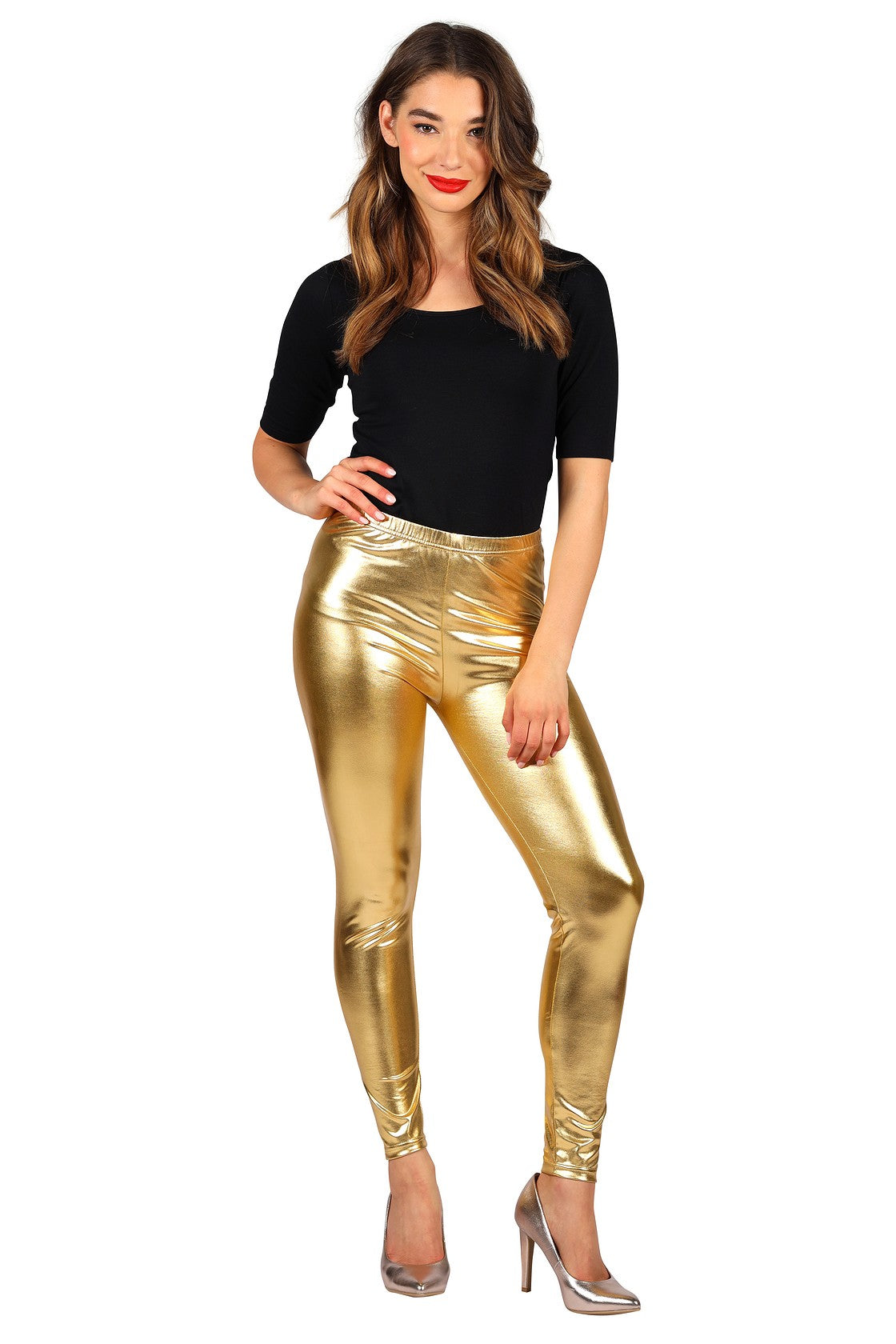 Gouden glimmende legging