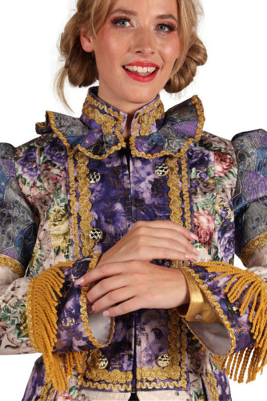 Jas dame Amadea Luxe Paars Carnaval