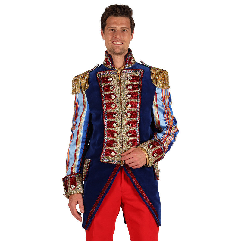 Herenjas Velvet Sensation Blauw carnaval