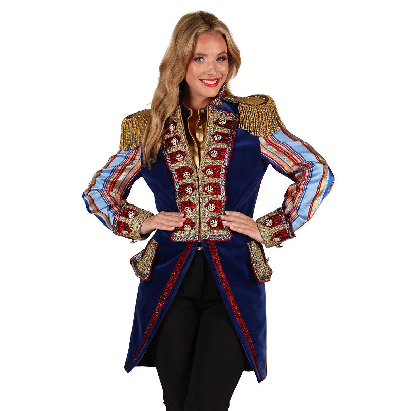 Damesjas Velvet Sensation Luxe Blauw Carnaval