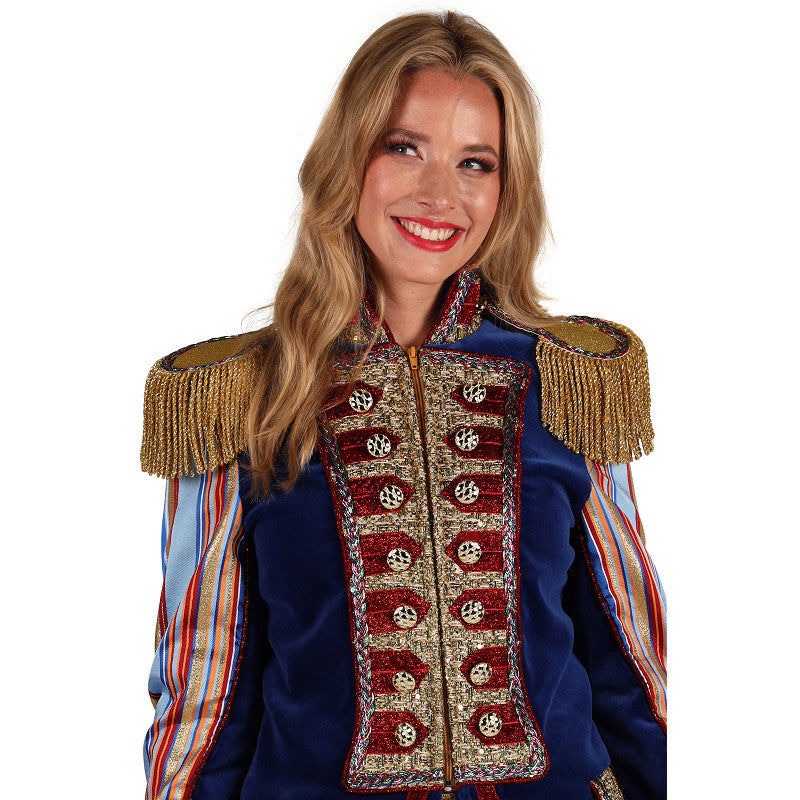 Damesjas Velvet Luxe Blauw