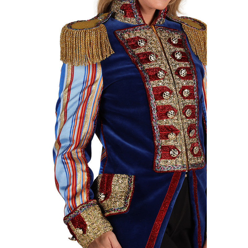 Dames carnaval Velvet Sensation Luxe Blauw