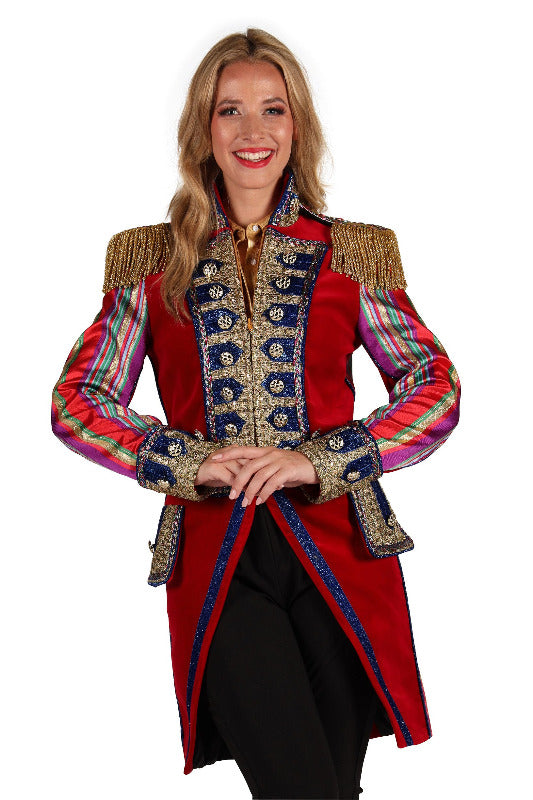 Dames carnavalsjas Red Velvet Luxe