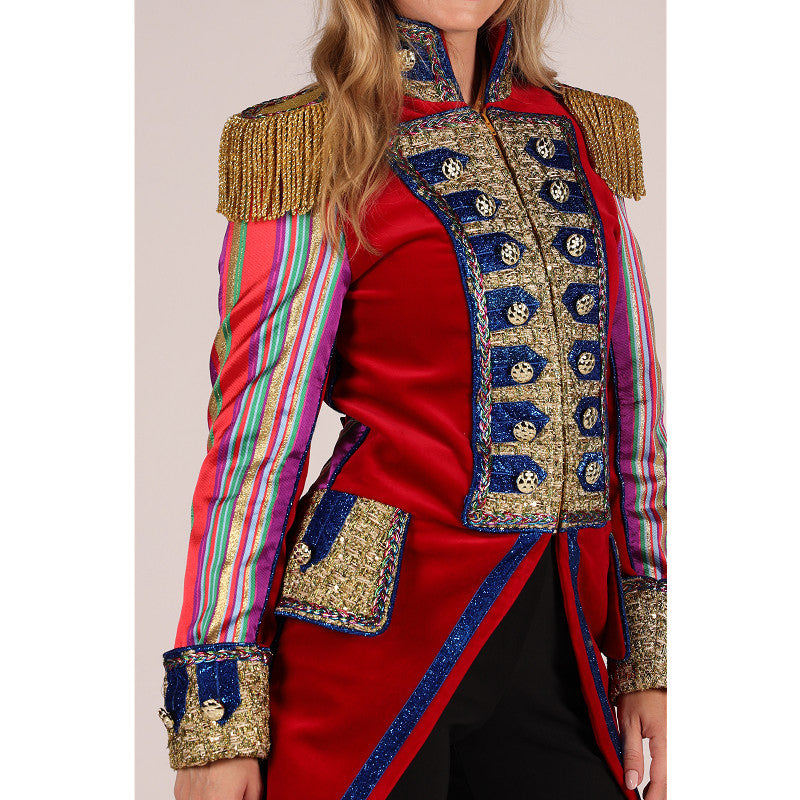 Damesjas carnaval Velvet Sensation Luxe Rood