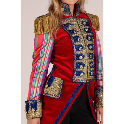 Damesjas carnaval Velvet Sensation Luxe Rood