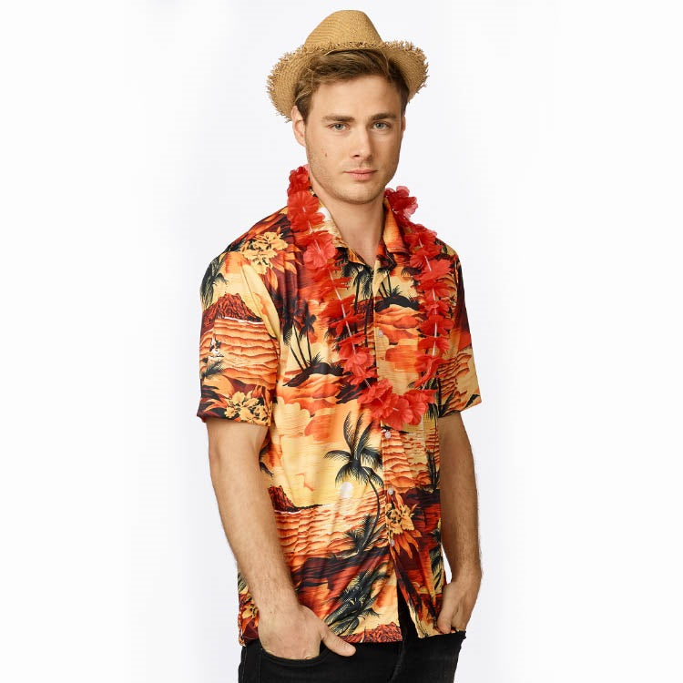 tropical hawaii blouse oranje