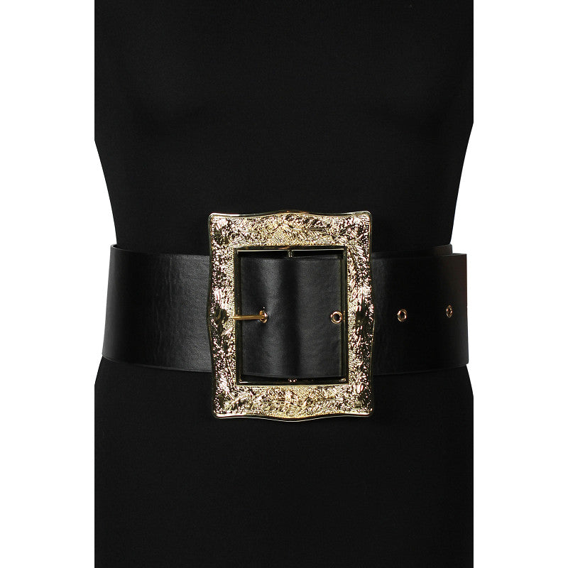 Luxe Ceintuur Kerstman – Brede Riem met Grote Gouden Gesp