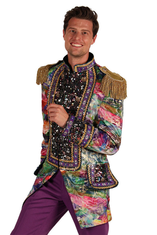 Jas heer Carnevale Fiësta purple paint