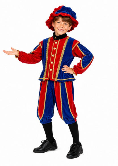 Kinderpiet Toffe Piet Luxe Rood-Blauw