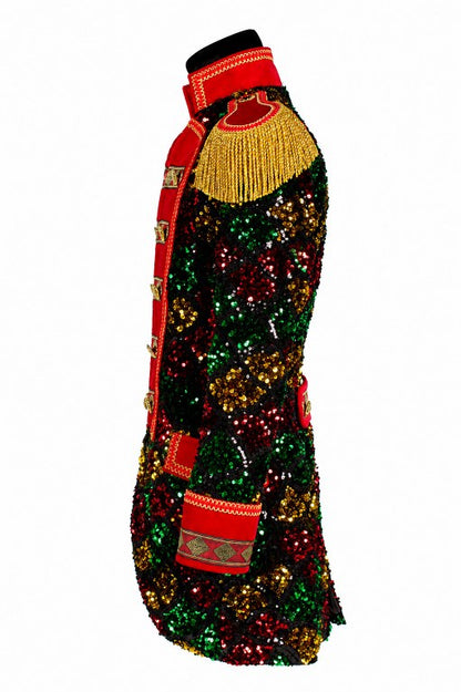 Jas Dame Sequin Wave Rood