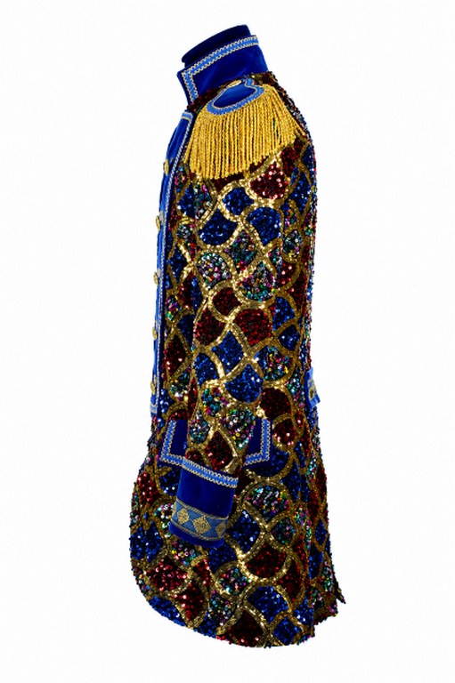 Jas heer Sequin Wave Blauw