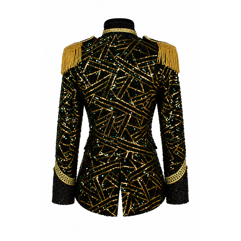 Jas Dame Sequin Triangle Groen