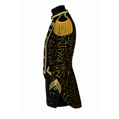Jas Dame Sequin Triangle Groen