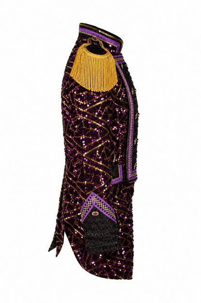 Jas Dame Sequin Triangle Paars