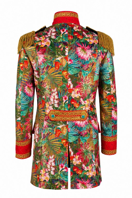 Jas Heer Metelic Flower Rood
