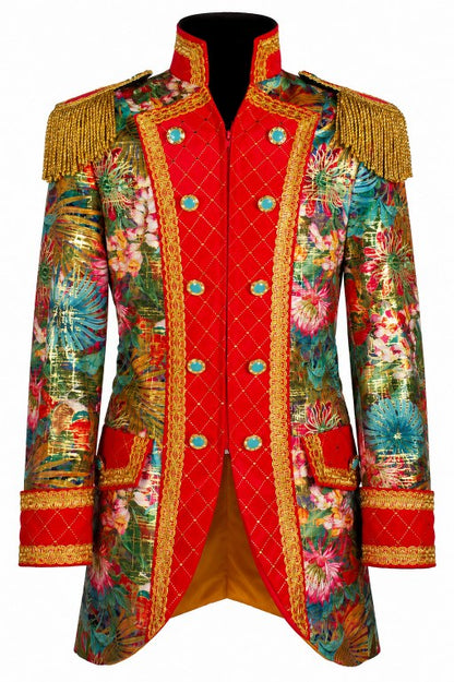 Jas Heer Metelic Flower Rood