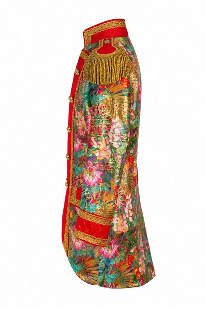 Jas Heer Metelic Flower Rood
