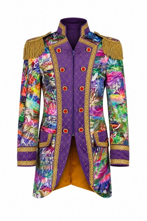 Jas Heer Metelic Flower Paars