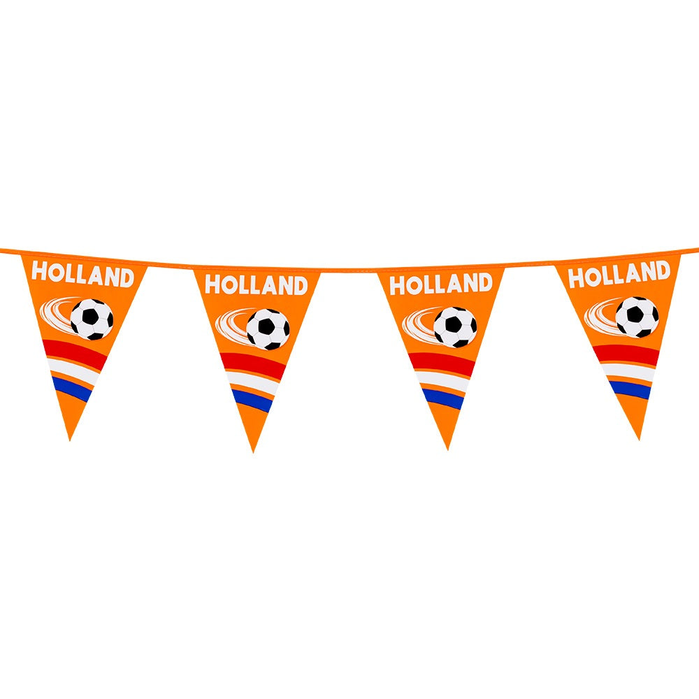 Oranje Vlaggenlijn Holland met Voetbal 6 Meter