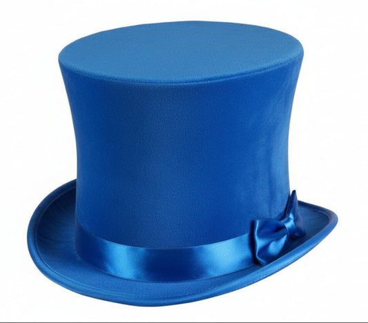 blauwe hoge hoed flair