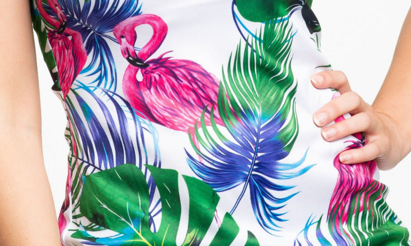 tropical jurkje patroon close up
