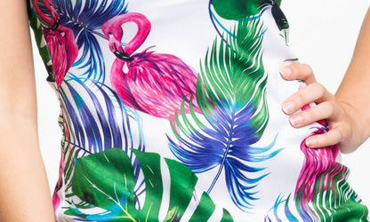 tropical jurkje patroon close up