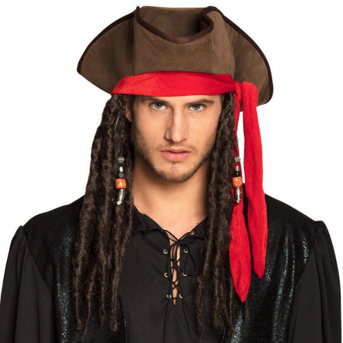 Dirty Jack Piratenhoed met Lang Haar