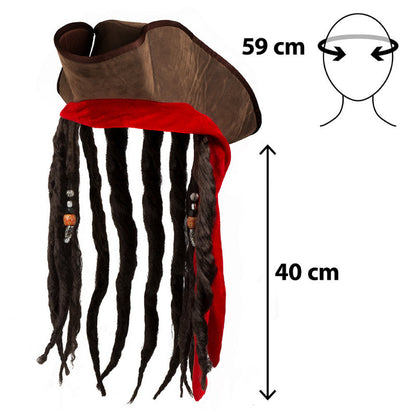 Piratenhoed met Lang Haar