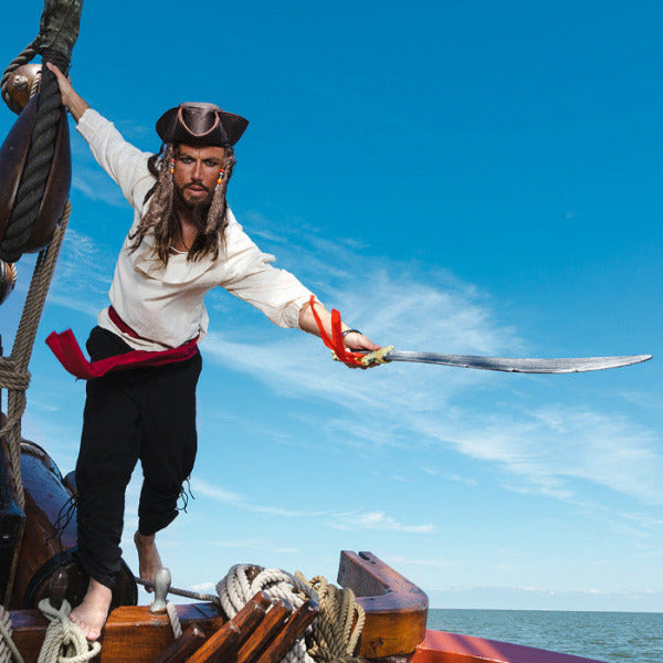 Piratenhoed met Lang Haar in actie