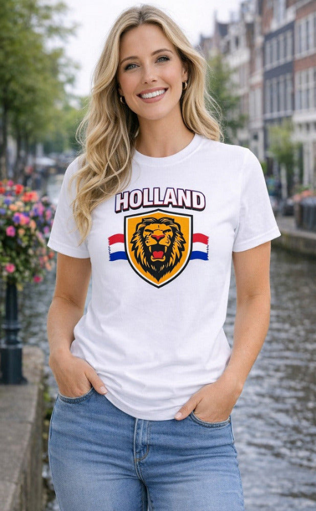 Wit Holland shirt dames — bestel een maatje kleiner