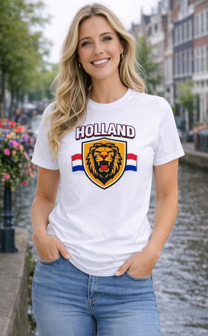 Wit Holland shirt dames — bestel een maatje kleiner