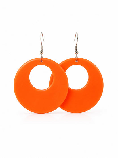 Fel Oranje oorbellen product foto