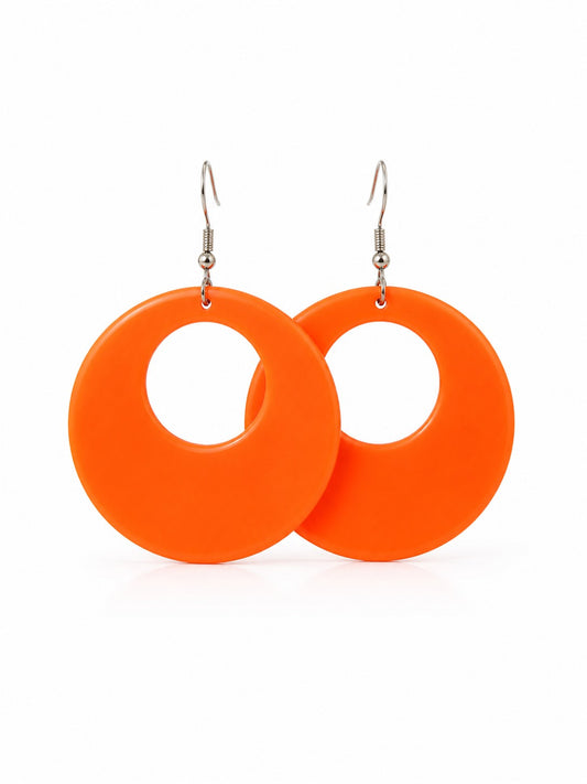 Fel Oranje oorbellen product foto