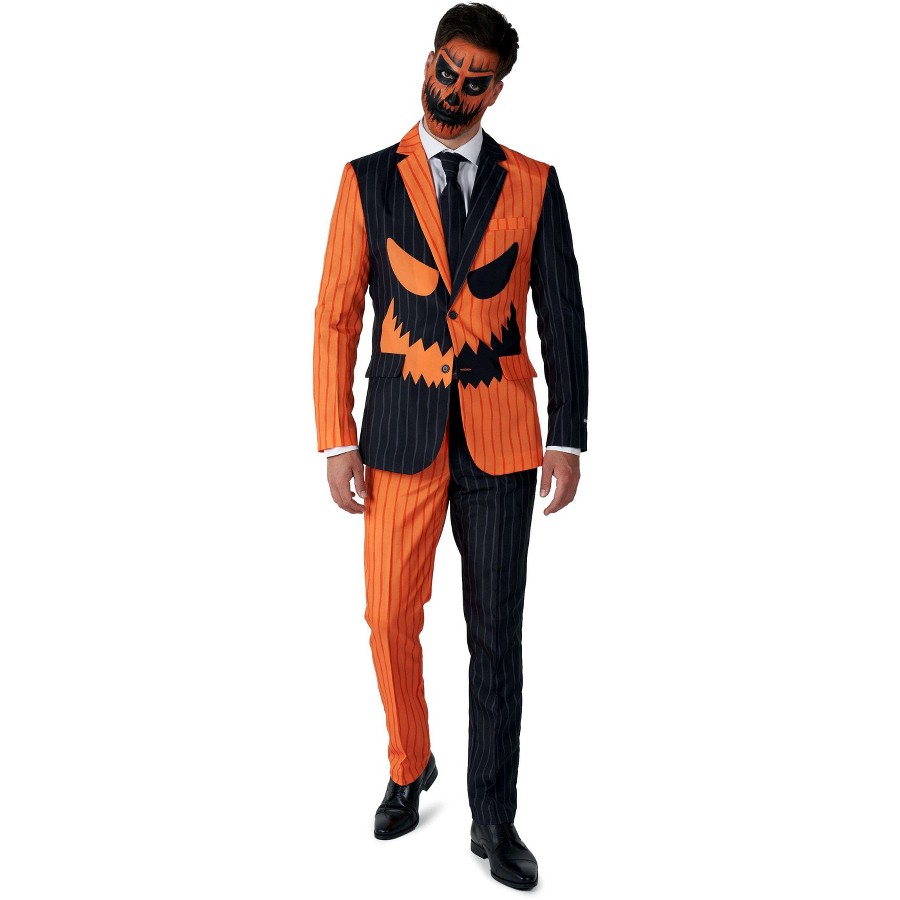 Suitmeister Jack-O Pinstripe Black Halloween kostuum voor heren