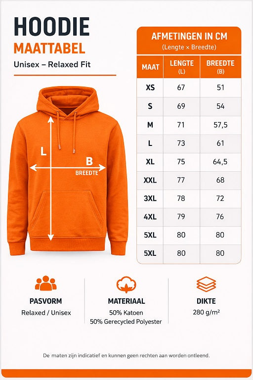 Witte Hoodie Koningsdag | WK 2026 – Dames & Heren