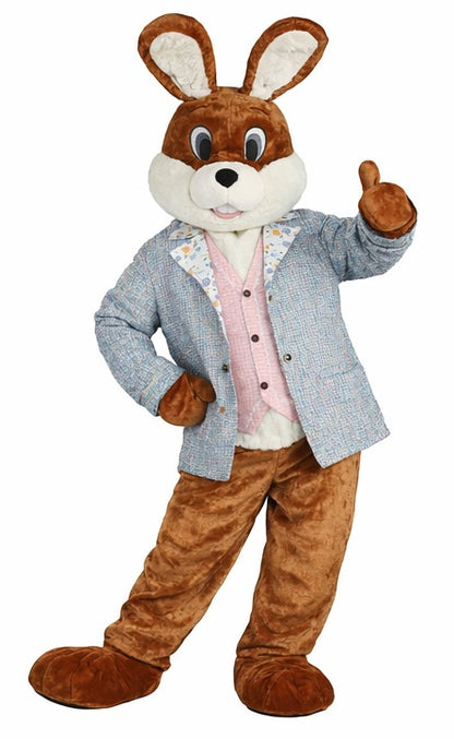 Paashaas Mascotte Heer met kleding