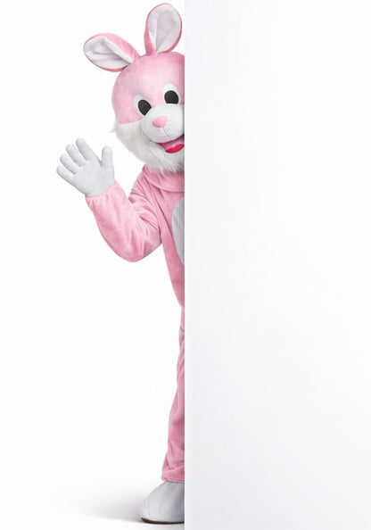 Paashaas Mascotte Kostuum Roze