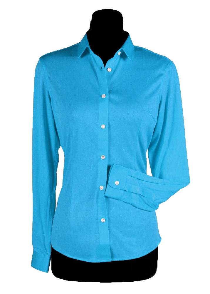 damesblouse turquoise