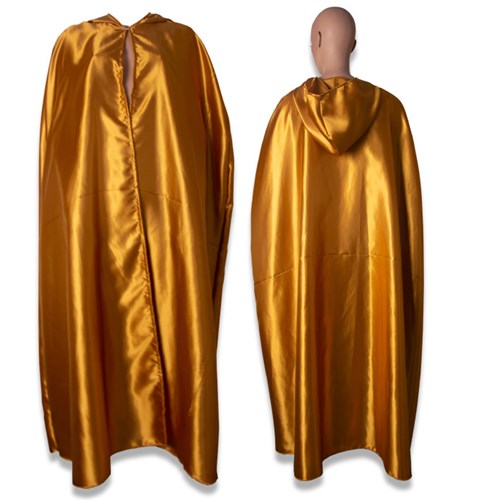 gouden cape satijn luxe met capuchon