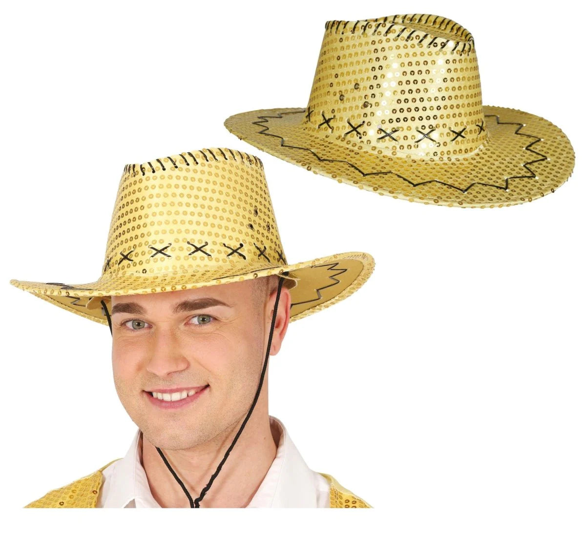 Cowboyhoed Goud Pailetten