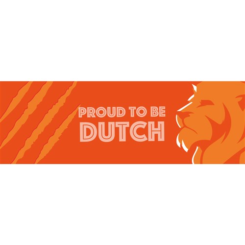 Megabanner Proud to be Dutch Oranje 74x220