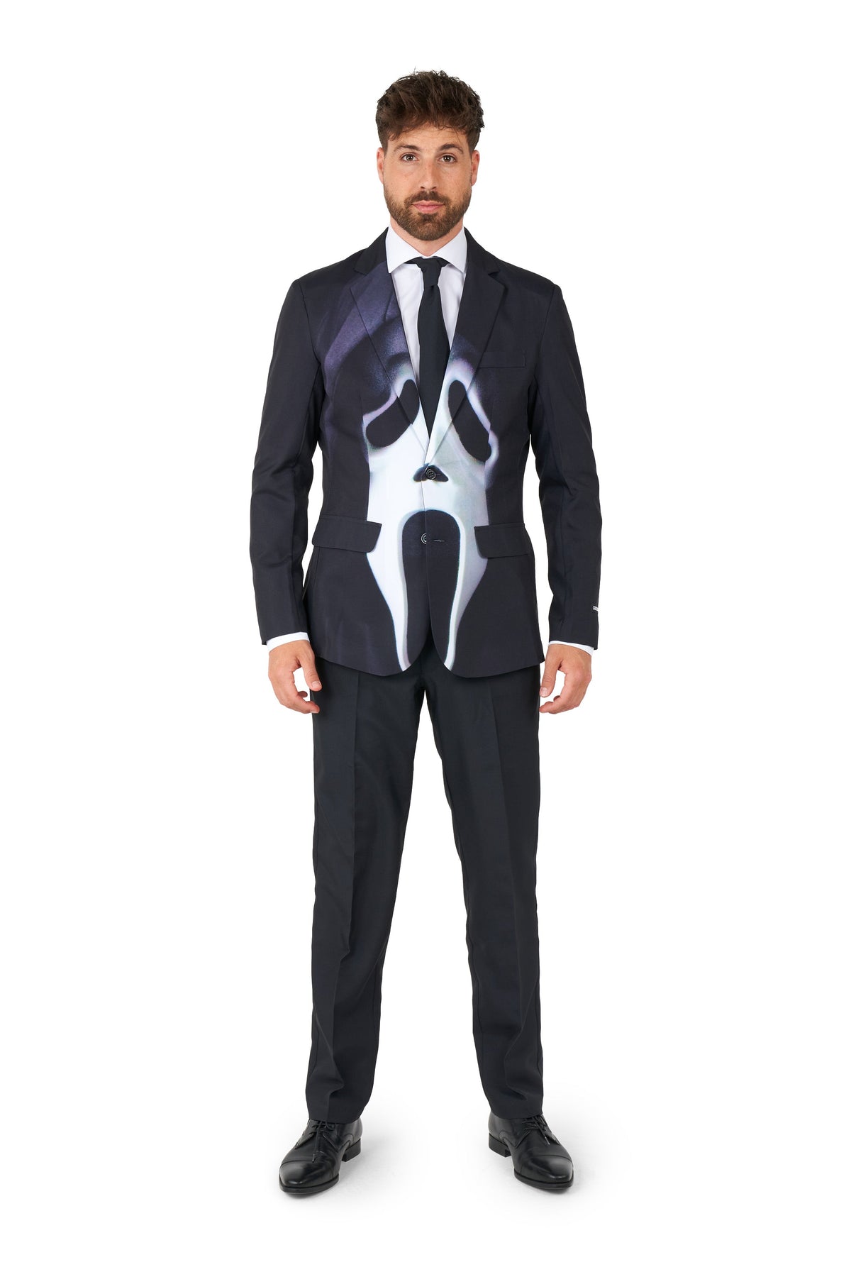 Voorkant van het Suitmeister Ghostface herenpak
