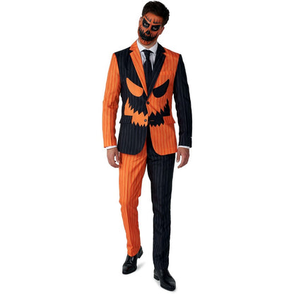 Suitmeister Jack-O Pinstripe Black Halloween kostuum voor heren