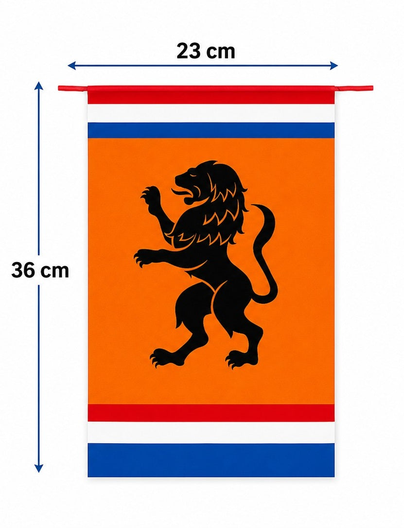 oranje vlagenlijn met leeuw details 1 vlag