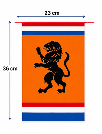 oranje vlagenlijn met leeuw details 1 vlag