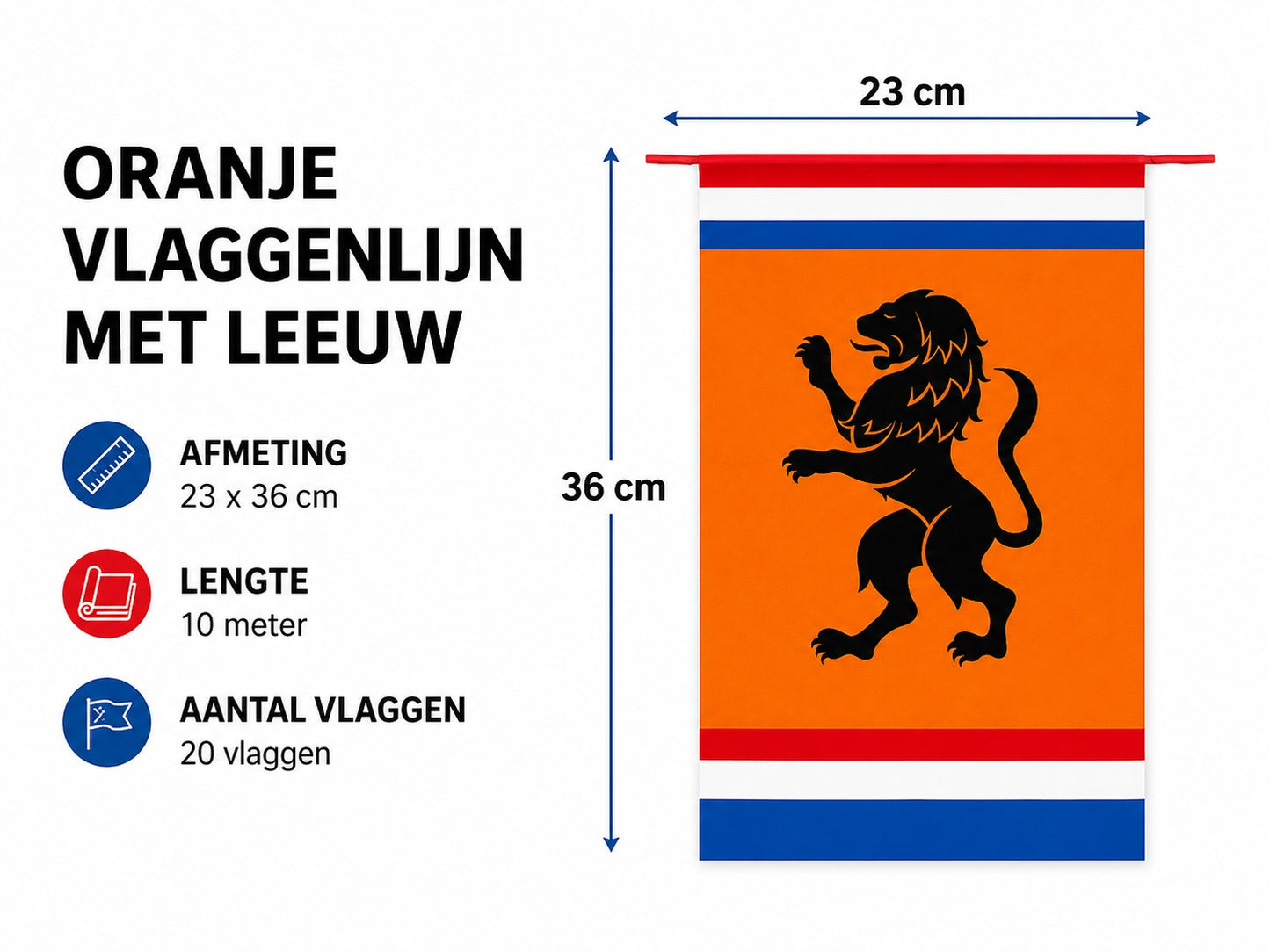 Holland Vlaggenlijn XXL 720 Meter Mega Straatpakket