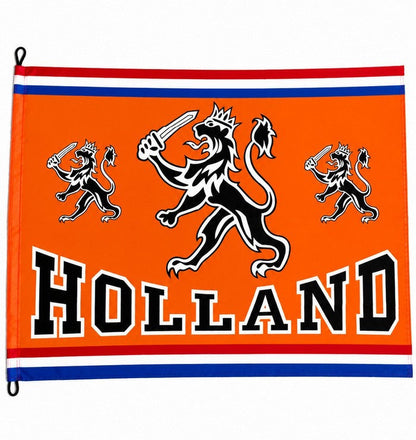 Oranje vlag met Hollandse Leeuw
