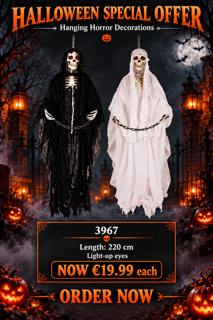 Halloween decoratie Prawling Jack zwart en wit - actieposter €19,99
