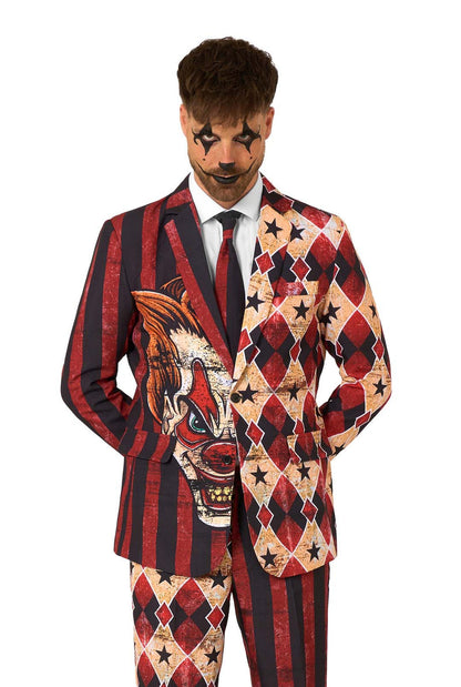 Suitmeister Scary Clown Red heren kostuum voor Halloween