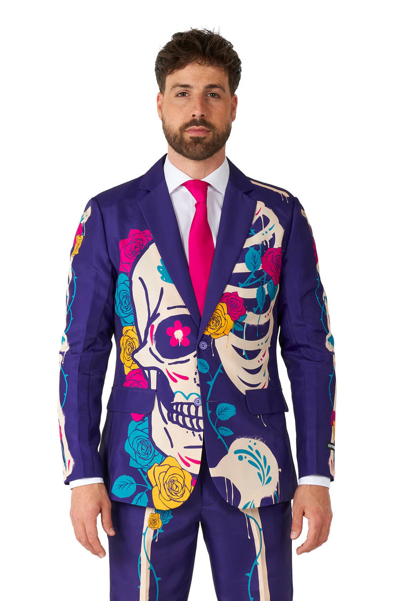 Suitmeister Sugar Skull Purple herenpak foto 01